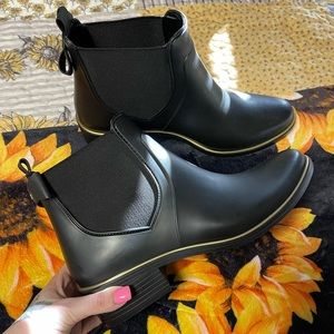 Kate Spade Black Rain Booties